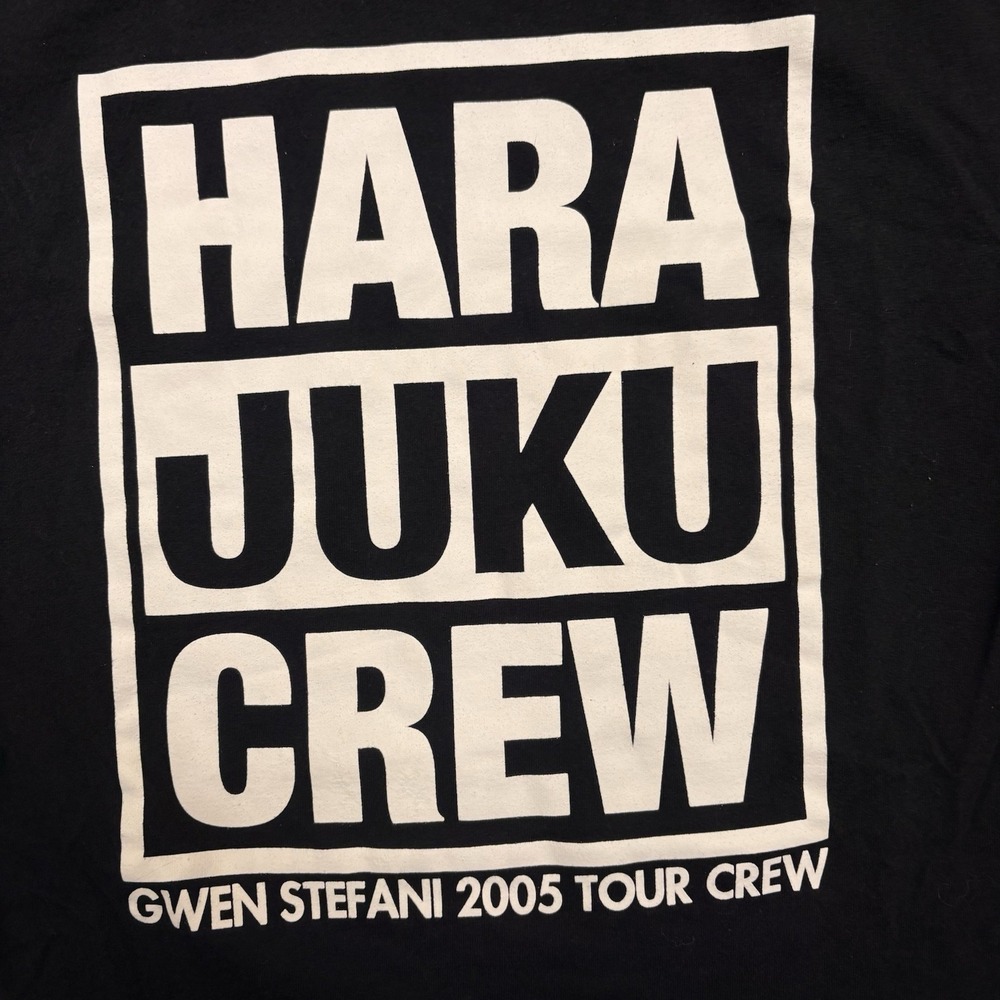 Vintage 2005 Gwen Stefani Harajuku Lovers CREW TOUR Shirt Size Medium Pop Grunge - Picture 3 of 6